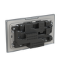 Socket outlet BS with USB Black Glass - Millenium