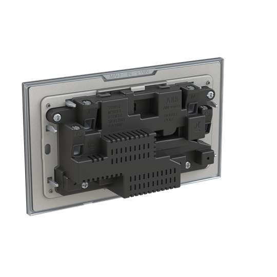 Socket outlet BS with USB Black Glass - Millenium – Image 2 of 3