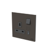 Socket outlet BS with USB Silk Black - Millenium