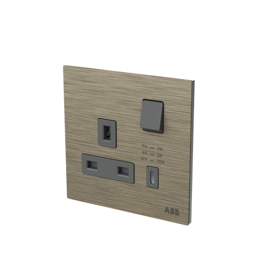 Socket outlet BS with USB Antique Gold - Millenium – Image 3 of 3