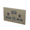 Socket outlet BS with USB Antique Gold - Millenium