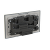 Socket outlet BS with USB White Glass - Millenium