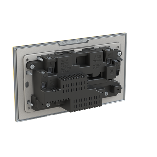 Socket outlet BS with USB White Glass - Millenium – Image 2 of 3