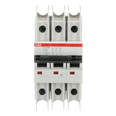 Miniature Circuit Breaker - SU200M - 3P - 2 A - C - (400 V AC) 11.2 kA