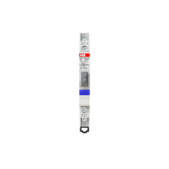 Luminous Pushbutton, 16 A, acc. to EN 250 V AC, 1NC, El. Color: Grey, 1LED, Blue, MW: 0.5