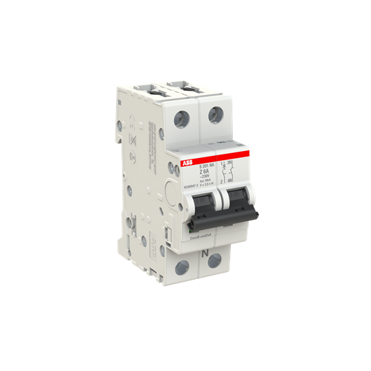 Miniature Circuit Breaker - S200 - 1P+N - 6 A - Z - (AC) 6 kA