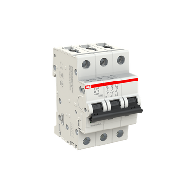 Miniature Circuit Breaker - S200 - 3P - 13 A - D - (AC) 6 kA