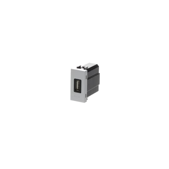 USB charger 2.000mA, 1-gang - 1M - Silver Breakout cable with USB A Silver - Zenit – Görsel 3 / 3