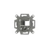 Supporting frame Modular Jack Straight version 2gang silver