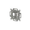 Supporting frame Modular Jack Straight version 2gang silver