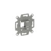 Supporting frame Modular Jack Straight version 2gang silver