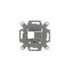 Supporting frame Modular Jack Straight version 2gang silver
