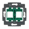 Supporting frame Keystone Straight version 2gang green