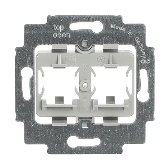 Mounting Plate Modular Jack 2gang grey