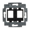 Supporting frame Keystone Straight version 2gang black