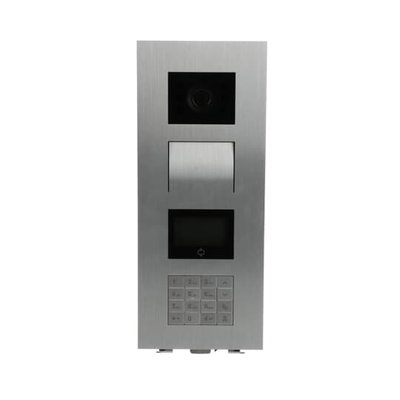Video outdoor station, with keypad, with ID card, aluminium