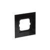 Cover frame 1-gang glass black - carat