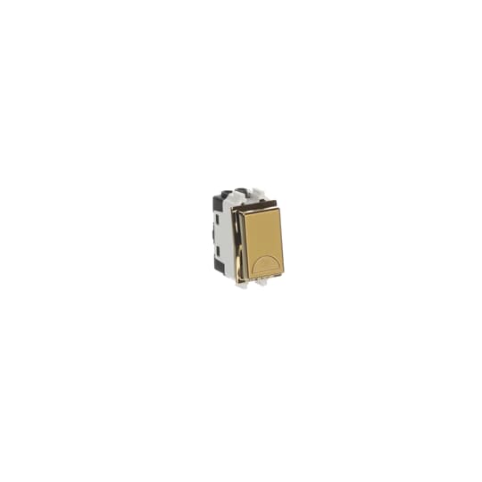 Switch 1-way Double Pole 1 gang(s), 2-pole switch with LED not exchangeable Matt Gold - Millenium – Görsel 2 / 3
