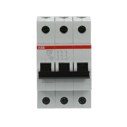 Miniature Circuit Breaker - SH200 - 3P - 20 A - C - (AC) 6 kA