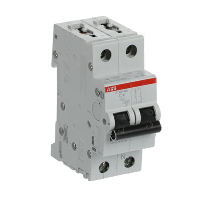 Miniature Circuit Breaker - S200 - 1P+N - 4 A - C - (AC) 6 kA