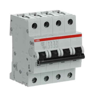 Miniature Circuit Breaker - S200 - 4P - 20 A - C - (AC) 6 kA