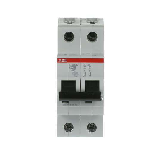 Miniature Circuit Breaker - S200M - 2P - 20 A - C - (AC) 10 kA