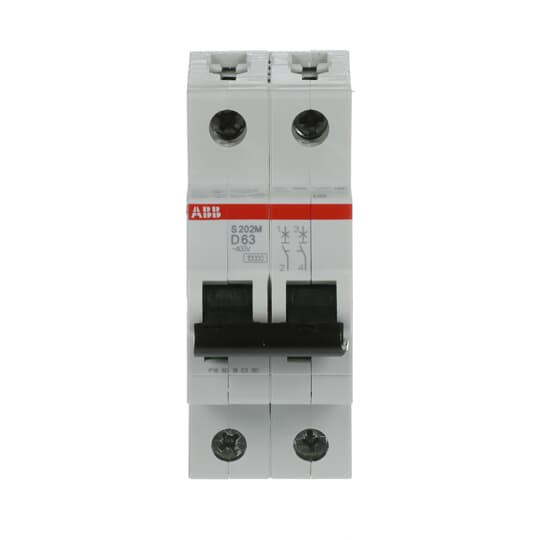Miniature Circuit Breaker - S200M - 2P - 63 A - D - (AC) 10 kA