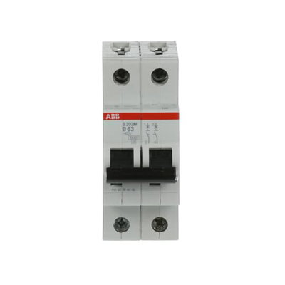 Miniature Circuit Breaker - S200M - 2P - 63 A - B - (AC) 10 kA