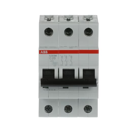 Miniature Circuit Breaker - S200M - 3P - 20 A - C - (AC) 10 kA