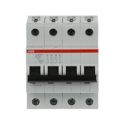 Miniature Circuit Breaker - S200M - 4P - 20 A - B - (AC) 10 kA