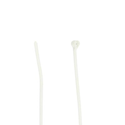 CABLE TIE 18LB 4IN WHI NYL FLM RTD