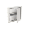 Consumer unit  UK600, Flush-/ hollow wall mounting, 12 modules, 1 row(s), IP30,  Door: Single, Steel Sheet, Dimensions: 372 mm x 384 mm x 97 mm