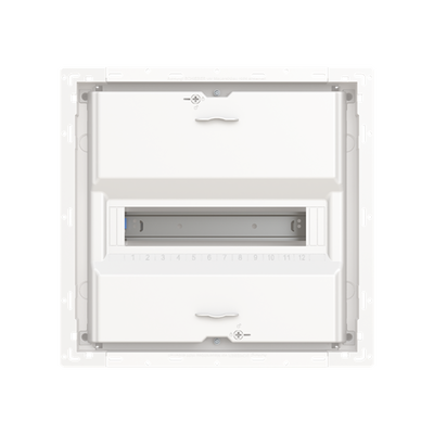 Consumer unit  UK600, Flush-/ hollow wall mounting, 12 modules, 1 row(s), IP30,  Door: Without Door, Dimensions: 347 mm x 362 mm x 97 mm