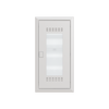Multimedia unit  UK600 Media, Flush-/ hollow wall mounting, 48 modules, 4 row(s), IP30,  Door: Single, Steel Sheet, Transparent, Dimensions: 747 mm x 384 mm x 97 mm