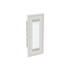Combi Unit  UK600 Combi, Flush-/ hollow wall mounting, 36 modules, 5 row(s), IP30,  Door: Single, Steel Sheet, Transparent, Dimensions: 872 mm x 384 mm x 97 mm