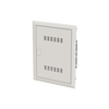 Multimedia unit  UK600 Media, Flush-/ hollow wall mounting, 24 modules, 2 row(s), IP30,  Door: Single, Steel Sheet, Dimensions: 497 mm x 384 mm x 97 mm