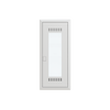Combi Unit  UK600 Combi, Flush-/ hollow wall mounting, 24 modules, 5 row(s), IP30,  Door: Single, Steel Sheet, Transparent, Dimensions: 872 mm x 384 mm x 97 mm