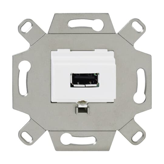 Connection box USB Straight version 1gang with USB A alpine white