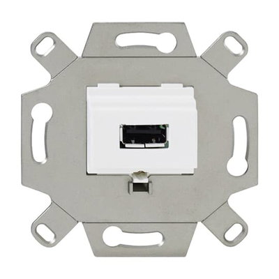 Connection box USB Straight version 1gang with USB A alpine white