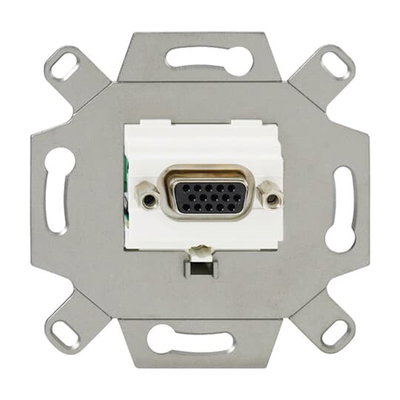 Connection box VGA Straight version 1gang alpine white