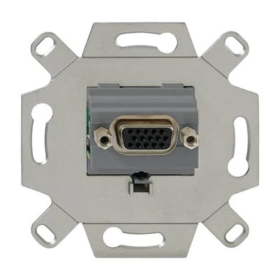 Connection box VGA Straight version 1gang grey