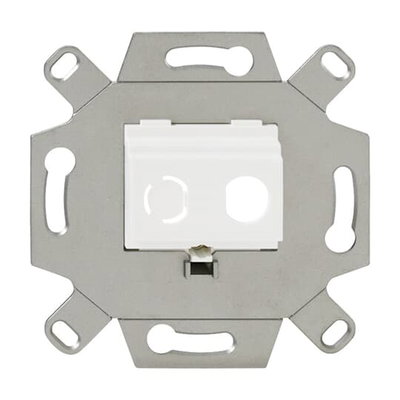 Communication adapter BNC-F Duct-jacks Straight version 2gang alpine white