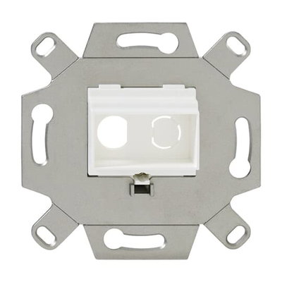 Communication adapter Cinch-jacks Straight version 2gang alpine white