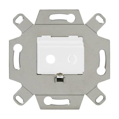 Communication adapter Mini-jacks 3,5 mm Straight version 2gang alpine white