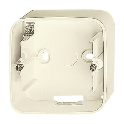 Mounting Box 1-gang ivory - alpha