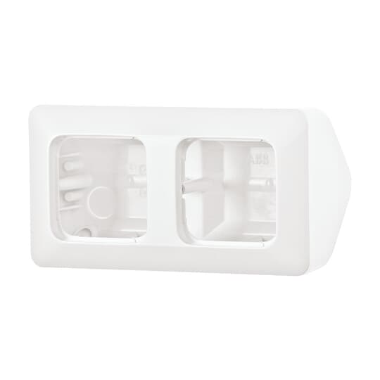Mounting Box Corner 2 gang alpine white - Reflex SI