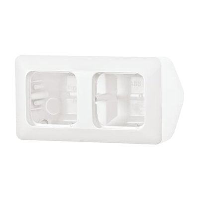 Mounting Box Corner 2 gang alpine white - Reflex SI