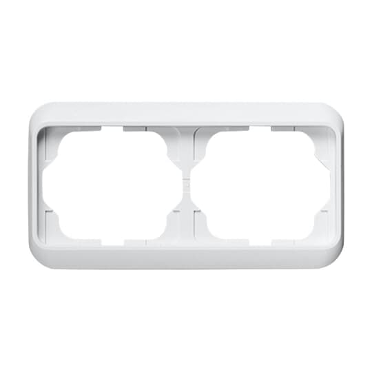 Cover frame 2-gang studio white - alpha nea