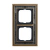Cover frame 2-gang(s) antique brass decor anthracite - Busch-Dynasty