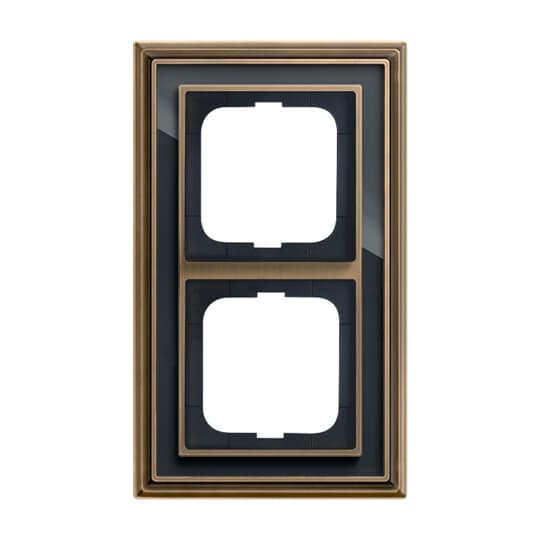 Cover frame 2-gang(s) antique brass anthracite - Busch-Dynasty – Görsel 3 / 5